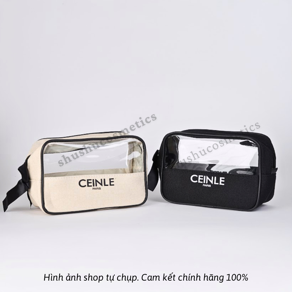 Túi Đựng Mỹ Phẩm CEINLE Cao Cấp, Túi Du Lịch Trong Suốt Vải Canvas Chống Thấm Nước