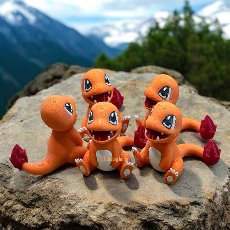 Charmander Pokemon | in 3D Đồ chơi Móc khoá | Thiện đang làm gì | A05-03
