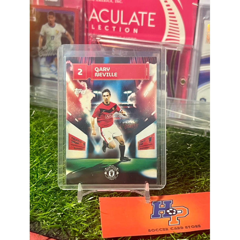 Thẻ bóng đá Gary Neville First Old Trafford Goal Topps Manchester United Team Set 2024/25
