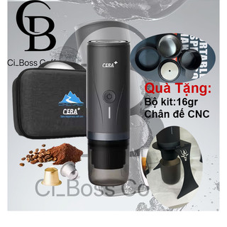   Quà tặng trị giá 400k  Máy pha cà phê cầm tay Cera+ PCM01. 3 IN 1  Rổ 16gr+ Rổ 8gr+Viên nén Tặng bộ kit 16gr 