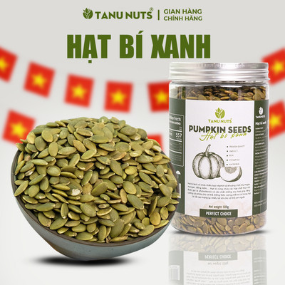Hạt bí tách vỏ TANU NUTS 500g, hạt bí xanh sấy chín giàu dinh dưỡng tốt cho sức khỏe.