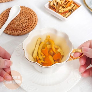 Trần bì 100g, vỏ quýt sấy khô, sạch, thơm, pha trà, làm mứt, hỗ trợ giảm ho, tiêu đờm