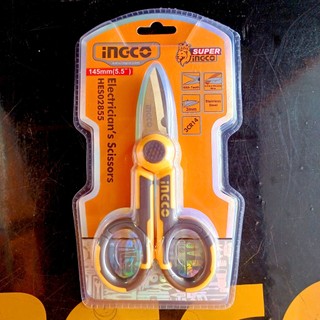 Kéo cắt đa năng INGCO HES02855 145mm cắt tuốc dây điện tiện lợi nhiều công năng (dùng để cắt dây điện mềm)