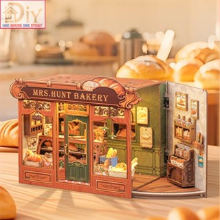 Nhà búp bê gỗ DIY Kit Cutebee bằng gỗ tự lắp ghép | Mrs Hunt Bakery Quà tặng trang trí sáng tạo tự làm