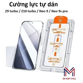  Kính cường có khung tự dán Vivo iqoo Z10 Turbo pro plus Z9 turbo Neo 9 Neo 9s pro plus dễ thao tác dán 