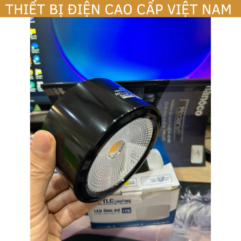 (TLC) Đèn Bơ, đèn rọi Ống Bơ TLC Lighting COB 115 thân ngắn nhôm đúc nguyên khối, bảo hành 2 năm chí