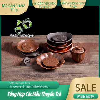 Thuyền trà gốm đài sen, thuyền trà dưỡng ấm tử sa, trà cụ, phụ kiện không thể thiếu trên bàn trà