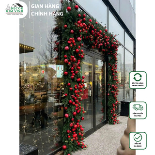 Phụ Kiện Dây Thông Và Trái Châu Decor Kim Vinh Trang Trí Noel A01