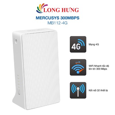 Bộ phát Wifi 4G LTE Mercusys 300Mbps MB112-4G - Hàng chính hãng