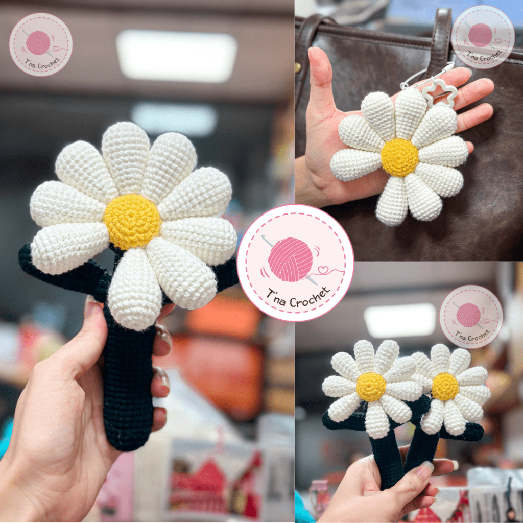 Lightstick G Dragon bằng len móc lightstick concert GD trắng