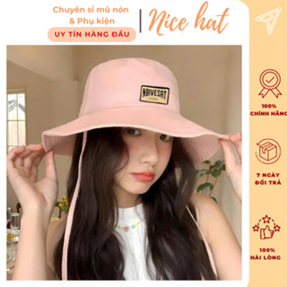  Mũ bucket nữ nón vành tròn có dây suông kết tóc xinh chữ Nbverst thời trang 4 mùa trẻ trung năng động - M94 