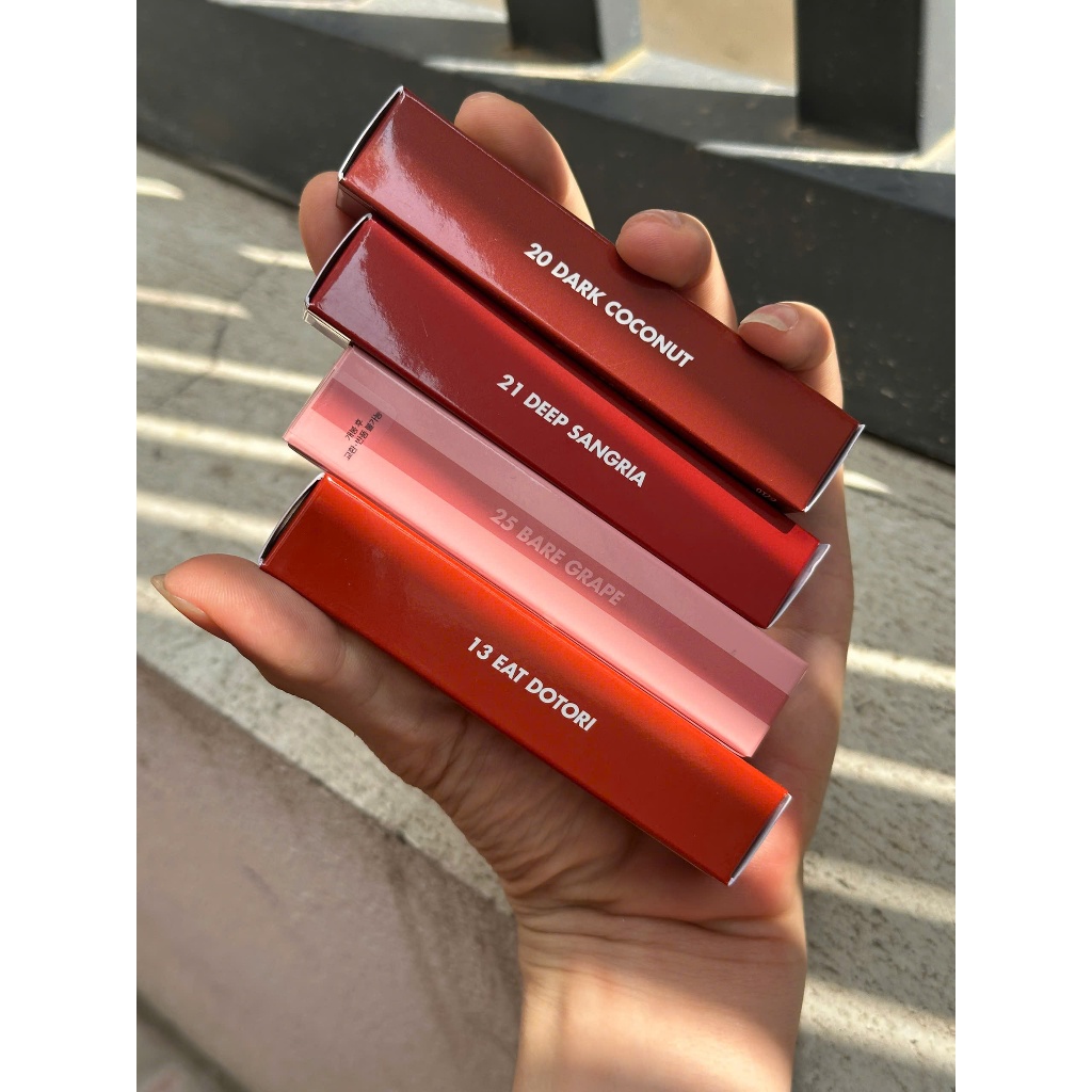 [FULL TEM] Son Rom&nd Juicy 23 Nucadamia Và Các Màu Bán Chạy Rom&nd Juicy Lasting Tint