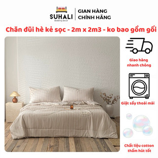 chăn đũi hè kẻ mềm mại êm ái size 2m x 2m2