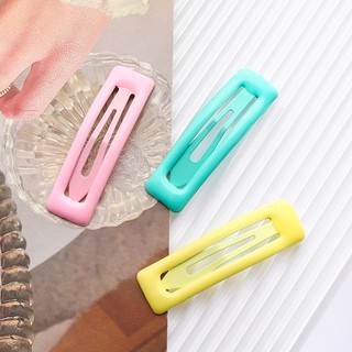 🌸Qiann99🌸Kẹp tóc nữ hình chữ nhật nhiều màu kẹp tóc mái basic phụ kiện tóc