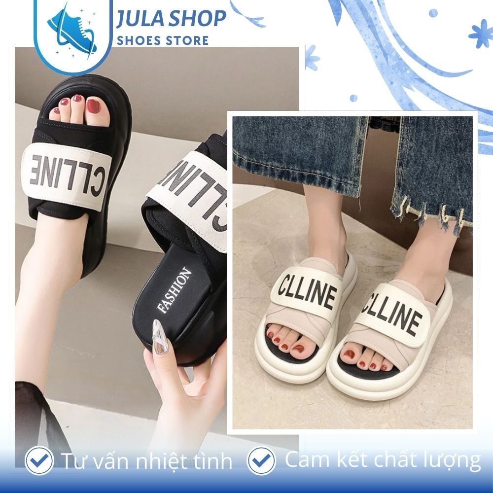 Dép Nữ Đế Bánh Mì 4-5cm Quai Dán 1 Bản CLINE - Jula Shop