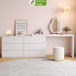 Bàn làm việc, bàn trang điểm chữ L kèm tủ đựng đồ 6 ngăn kéo tiện lợi phù hợp mọi không gian - GP305