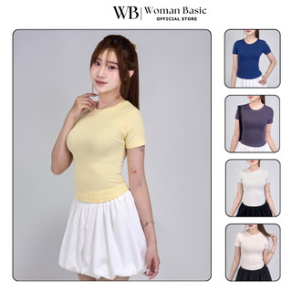  Áo thun nữ baby tee basic Woman Basic trơn ôm body chất cotton nhiều màu AT27 áo body cộc nữ ngắn tay co giãn tôn dáng 