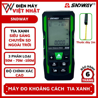 Máy Đo Khoảng Cách Laser Tia Xanh SNDWAY, thước đo 50m,70m,100m - thước đo khoảng cách dùng ngoài trời chính hãng giá rẻ