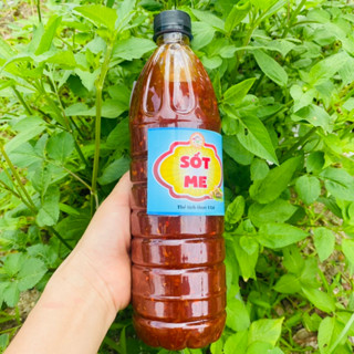 Sốt me chua cay nhà làm chấm trộn các món bánh tráng và nhiều món ăn khác chai 1 lít