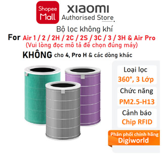 Lõi lọc không khí Xiaomi Smart Air Purifier Filter Có chip RFID - Chính hãng Digiworld