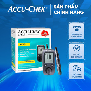 Bộ máy đo đường huyết Accu-chek Active - Không cần chip code - Lưu trữ 500 kết quả đo