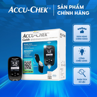Máy đo đường huyết ACCU – CHEK Guide – Màn hình hiển thị sắc nét - Hỗ trợ đo ban đêm – Nút đẩy que