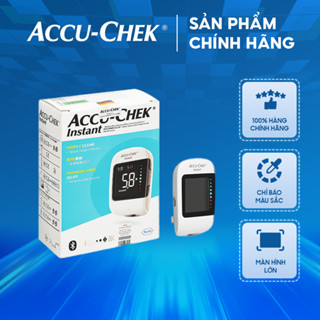 Bộ máy đo đường huyết Accu-chek Instant, Kết nối bluetooth, dải màu sắc chỉ thị khoảng đường huyết
