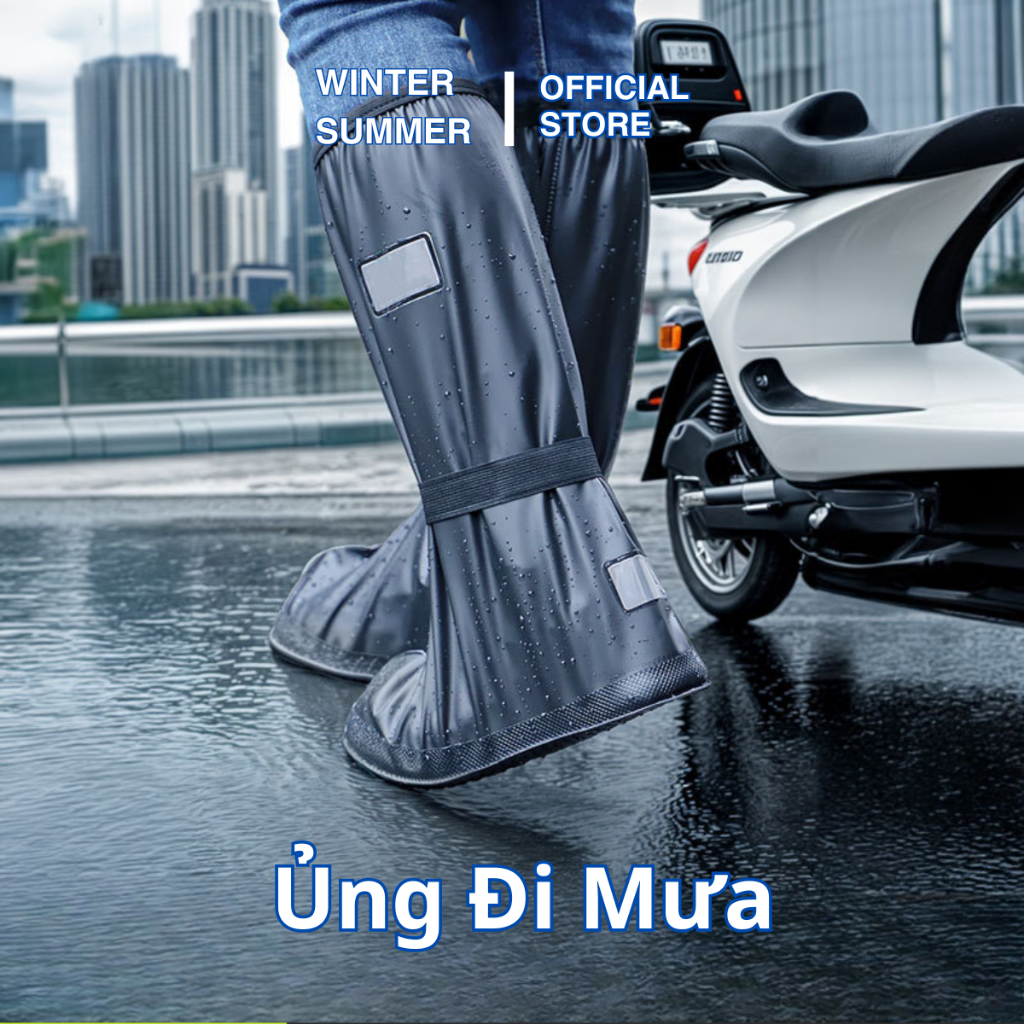 Ủng Đi Mưa Winter Summer chất liệu PVC cao cấp chất liệu PVC 2 Lớp