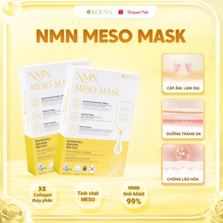 Combo 2 hộp (10 miếng) Mặt nạ dưỡng trắng da Kousa NMN Meso chống lão hóa Hàn Quốc
