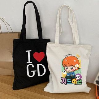 Túi Tote hình G-Dragon - Túi vải canvas có túi phụ và khoá kéo đựng vừa A4 và laptop (33x37cm) - TOTE24