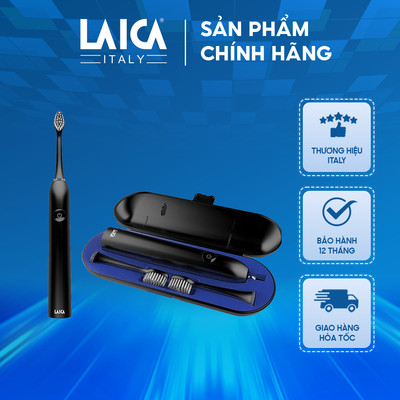 Bàn chải điện siêu âm LAICA PC4004 - Sạc pin - Kèm hộp đựng sang trọng
