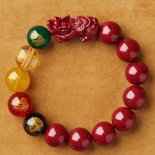 [Tặng Hộp] Vòng tay chu sa may mắn , tài lộc 2025 , vòng tay nam nữ đẹp