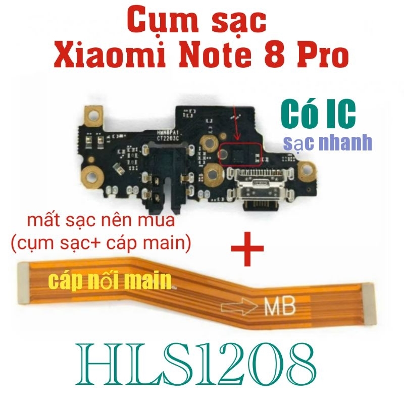 Cụm sạc , cáp nối main Xiaomi Redmi Note 8 Pro
