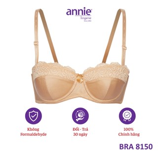 Áo ngực cúp ngang mút mỏng siêu nhẹ form nhỏ annie BRA8150 phối ren,có chỗ lắp thêm mút nâng ngực