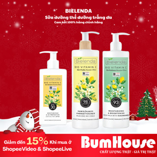  Dưỡng thể trắng da Body Lotion Bielenda Bio Vitamin C dưỡng ẩm làm sáng mịn da 250ml 400ml 