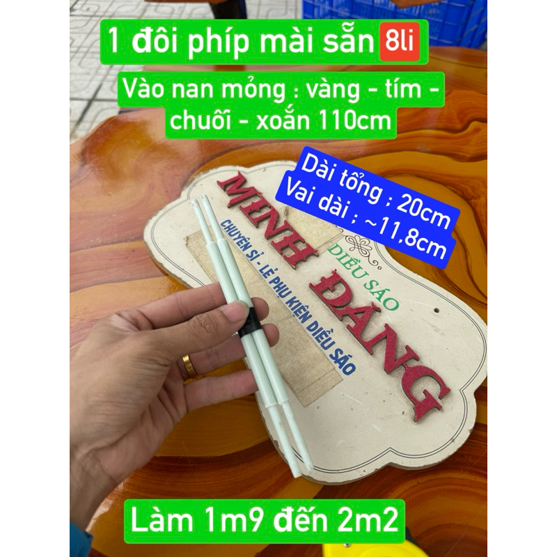 1 đôi Phíp ( 2 chiếc ) thuỷ tinh đã được mài sẵn  để làm vai diều liền khâu nilong hay khâu vải ( TẶ
