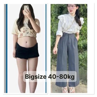 Quần Tây Ống Suông ( Bigsize 40- 80kg) Dành Cho Nấm Lùn Dưới 1m55  Lưng Cao Tôn Dáng Dài 90-93cm-HVS- Mã 201