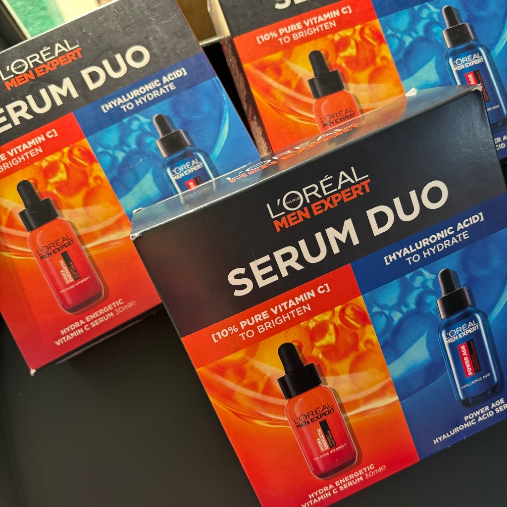 Serum cho nam, dưỡng da trắng sáng, chống lão hóa - L’Oreal Men Expert Serum Duo