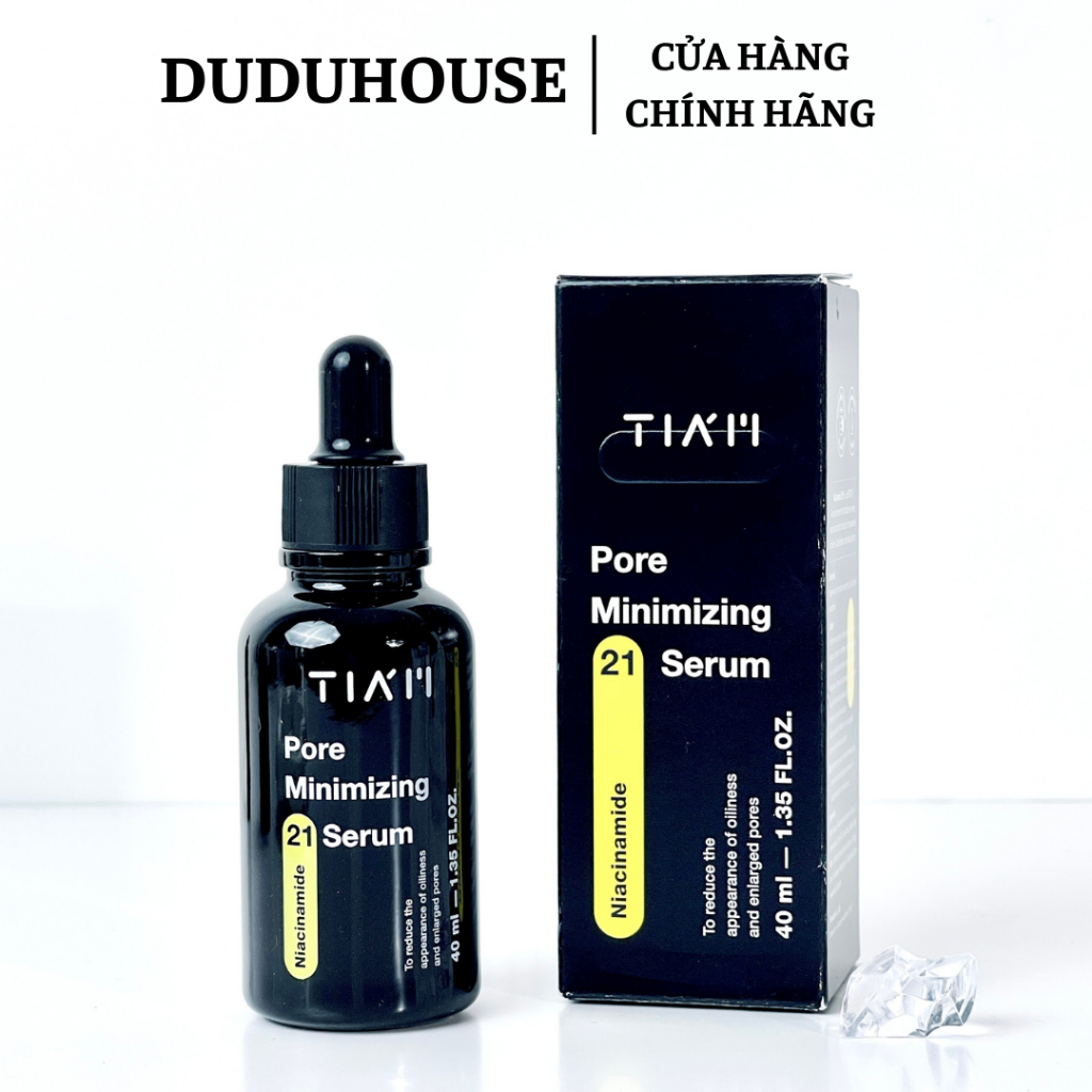 Tinh Chất Tia'm Pore Minimizing 21 Serum Tiam Niacinamide 20% + Zinc 1% Kiềm Dầu 40ml Duduhouse