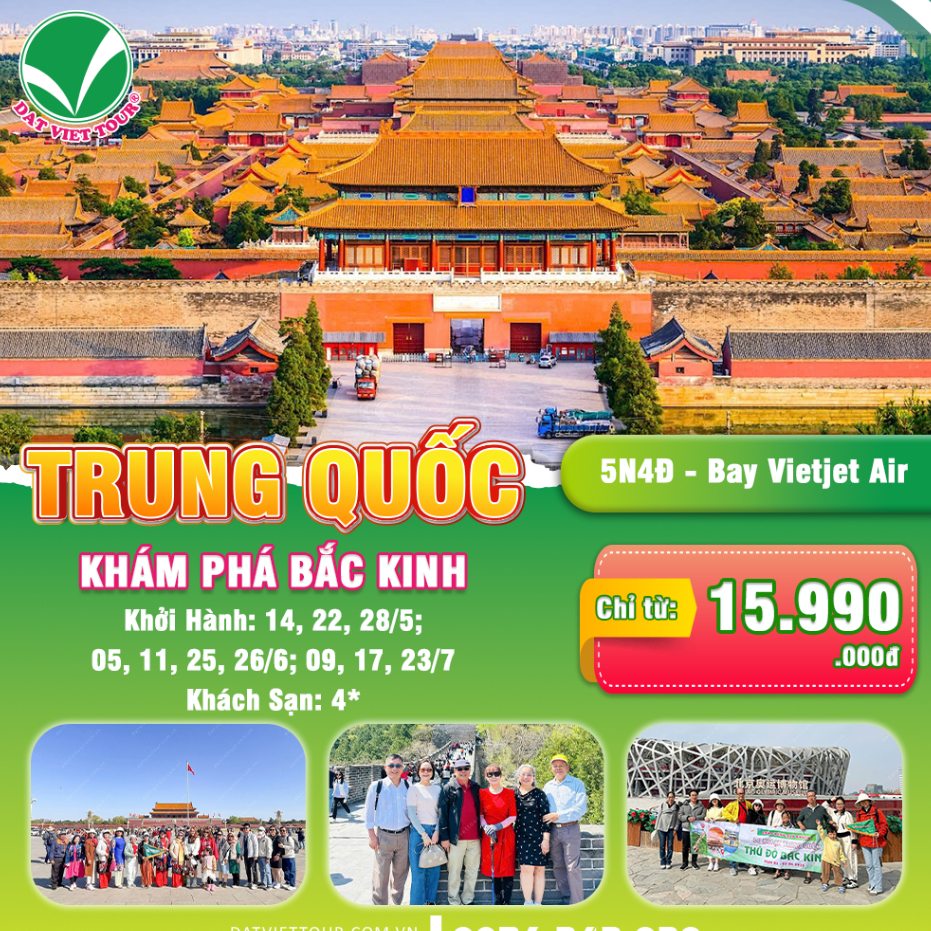 Tour TRUNG QUỐC | MONO BẮC KINH 5N4Đ - BAY VIETJET AIR