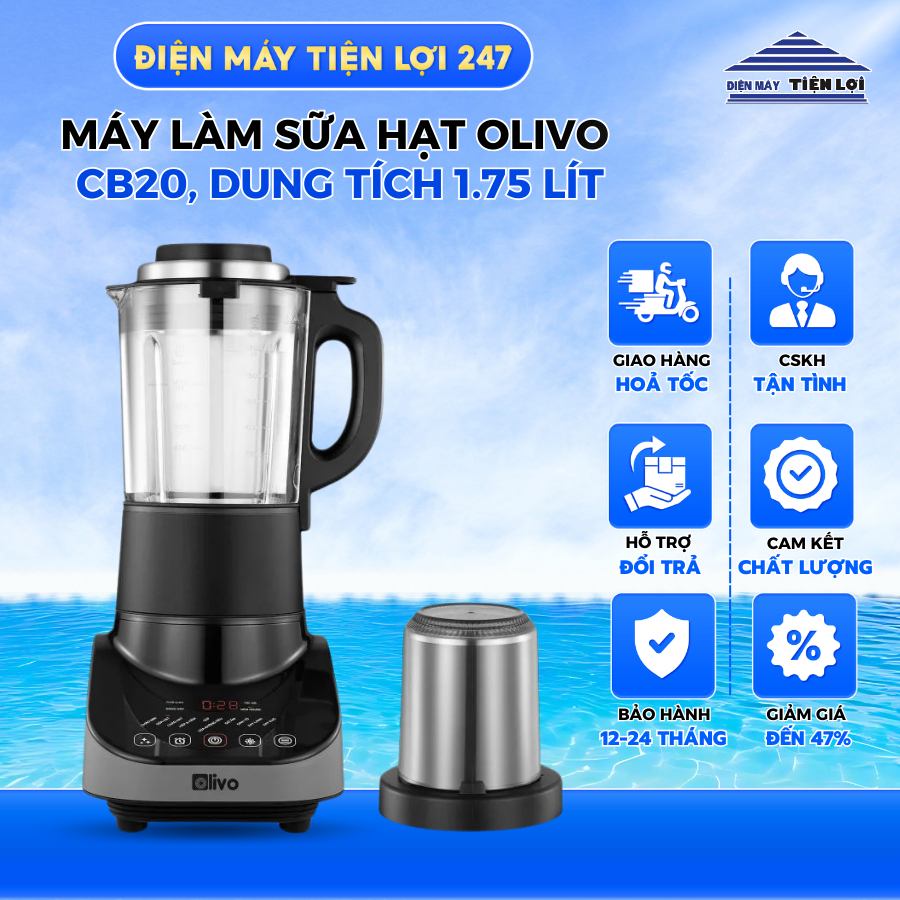 Máy xay nấu đa năng Olivo CB20 - Điện Máy Tiện Lợi 247