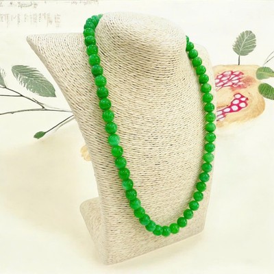 Chuỗi Cẩm Thạch 9ly Dài 50cm Màu Xanh Lục Đậm - Ngọc Trai Trường Thịnh