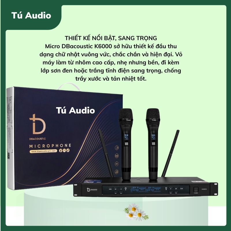 Micro không dây DB Acoustic K6000 V2 Hàng chính hãng dbacoustic , bảo hành 2 năm