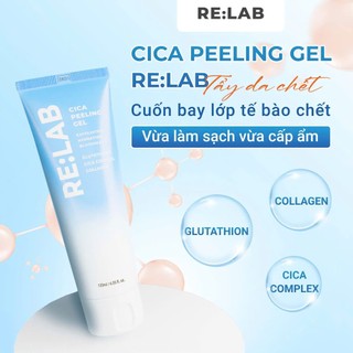 Tẩy da chết dạng Gel Re:lab CICA peeling Gel 120ml loại bỏ lớp sừng già , bụi bẩn, dầu nhờn trên da, tẩy da chết relab
