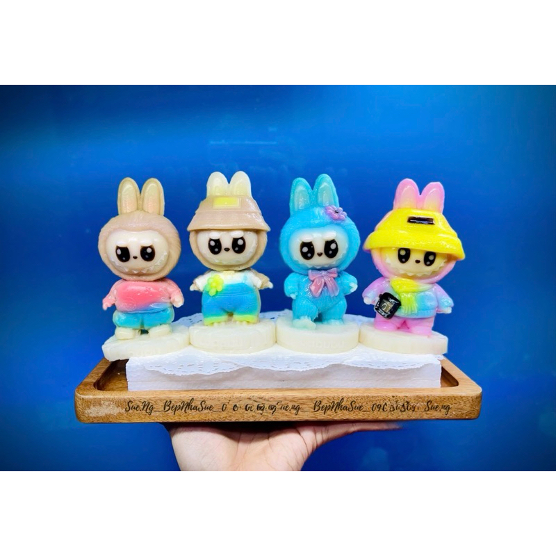 Khuôn silicone Hồng phát tạo hình Labubu (Khuôn 2 mảnh) - K91, K92, K93, K94