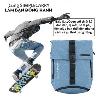 Balo Nam Nữ Hàn Quốc SimpleCarry EasyOpen Có Lưới Thoát Hơi, Dây Khóa Cài