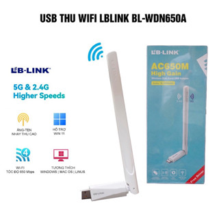 Bộ thu WiFi 2.4G & 5G LB-Link AC650M dùng cho pc, laptop giúp tăng tốc độ wifi chuyên dụng chơi game