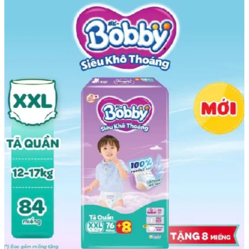 Tã/bỉm quần Bobby Mega Jumbo M112/ L96/ XL84/ XXL76/  M120/ L104/ XL92/ XL96/ XXL84/ XXL88/ XXXL22 m