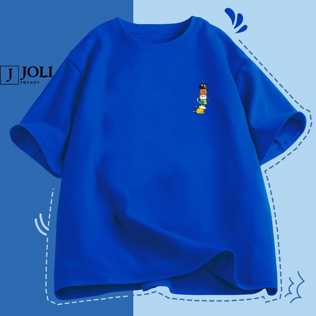 Áo Thun Nam Nữ Unisex Tay Lỡ By JOLI Mã TN Happy Heart In Hình Chất Cotton Form Rộng Phong Cách Ulzzang J Joli Trendy | BigBuy360 - bigbuy360.vn