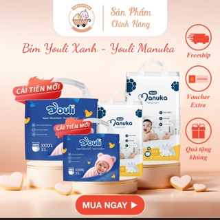 Bỉm YOULI XANH, YOULI MANUKA dán/quần đủ Size S,M,L,XL,XXL,3XL